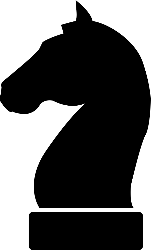 Horse Black Head Silhouette Of A Chess Piece Svg Png - Chess Piece Vector (591x980)