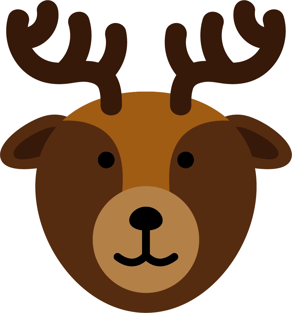 Reindeer Silhouette Illustration - Vector Deer Face Cartoon (1001x1073)