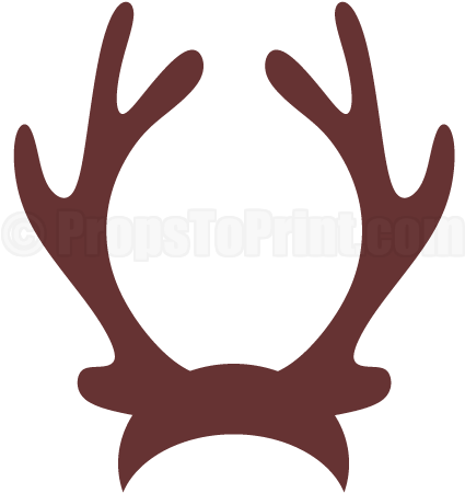 Create Diy Props With Our Free Pdf Template At Http - Reindeer Antlers Photo Prop (458x593)