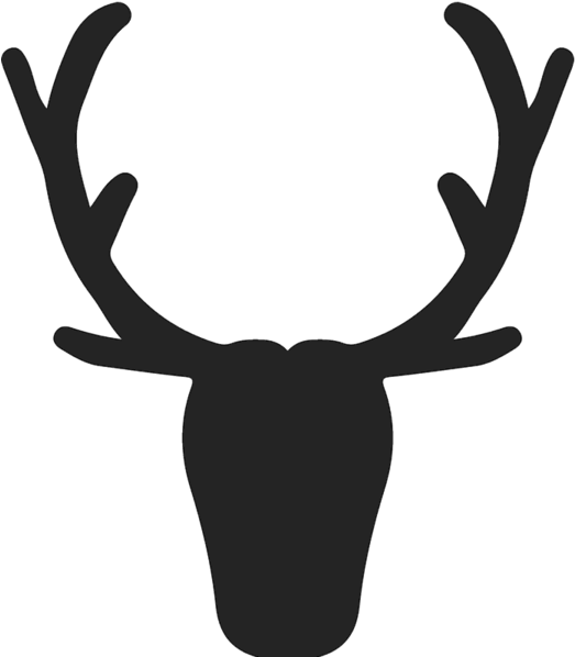 Traditional Antler Silhouette Stamp - Return Address (600x600)