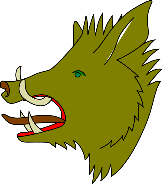Green Boar Clip Art - Clip Art (528x599)