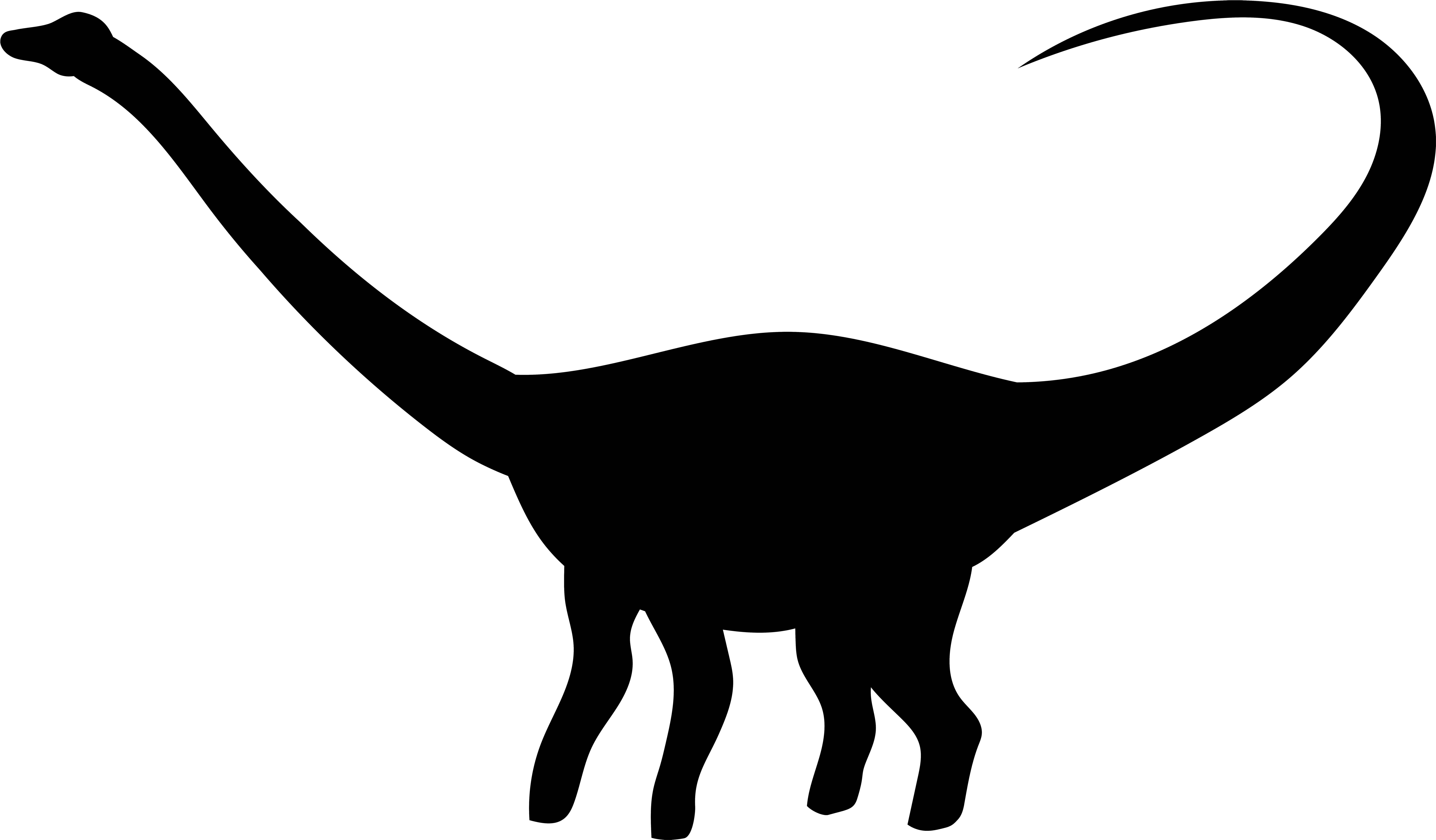 Dinosaur Silhouette Png Transparent Clip Art Image - Dinosaur Silhouette Clip Art (8000x4668)