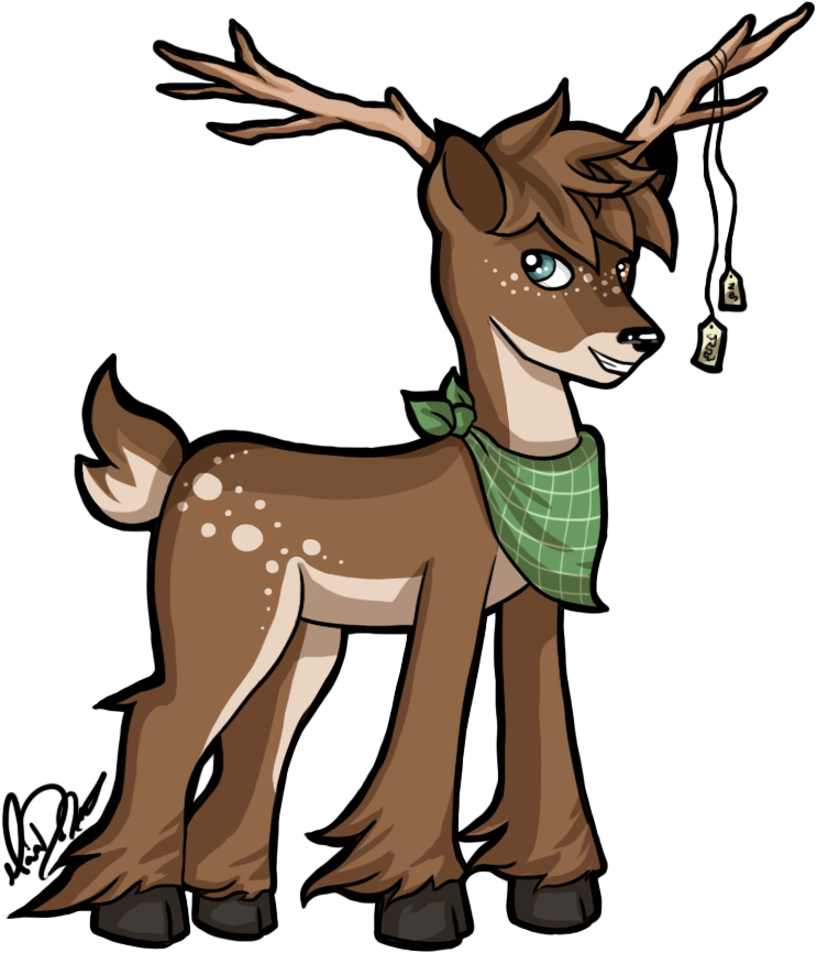 Chuck The Deer - Mlp Reindeer Oc (806x887)