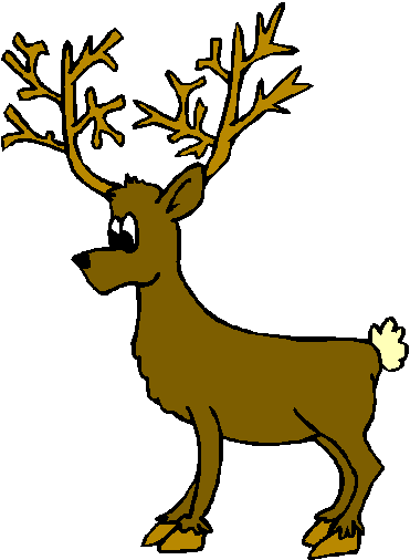 Tooth Vampire Deer - Reindeer Pierced Stud Earrings (371x506)