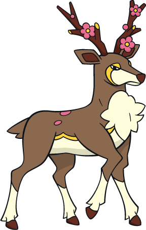 Shiny Sawsbuck Spring Pokédex - Pokemon Sawsbuck Spring Form (288x454)
