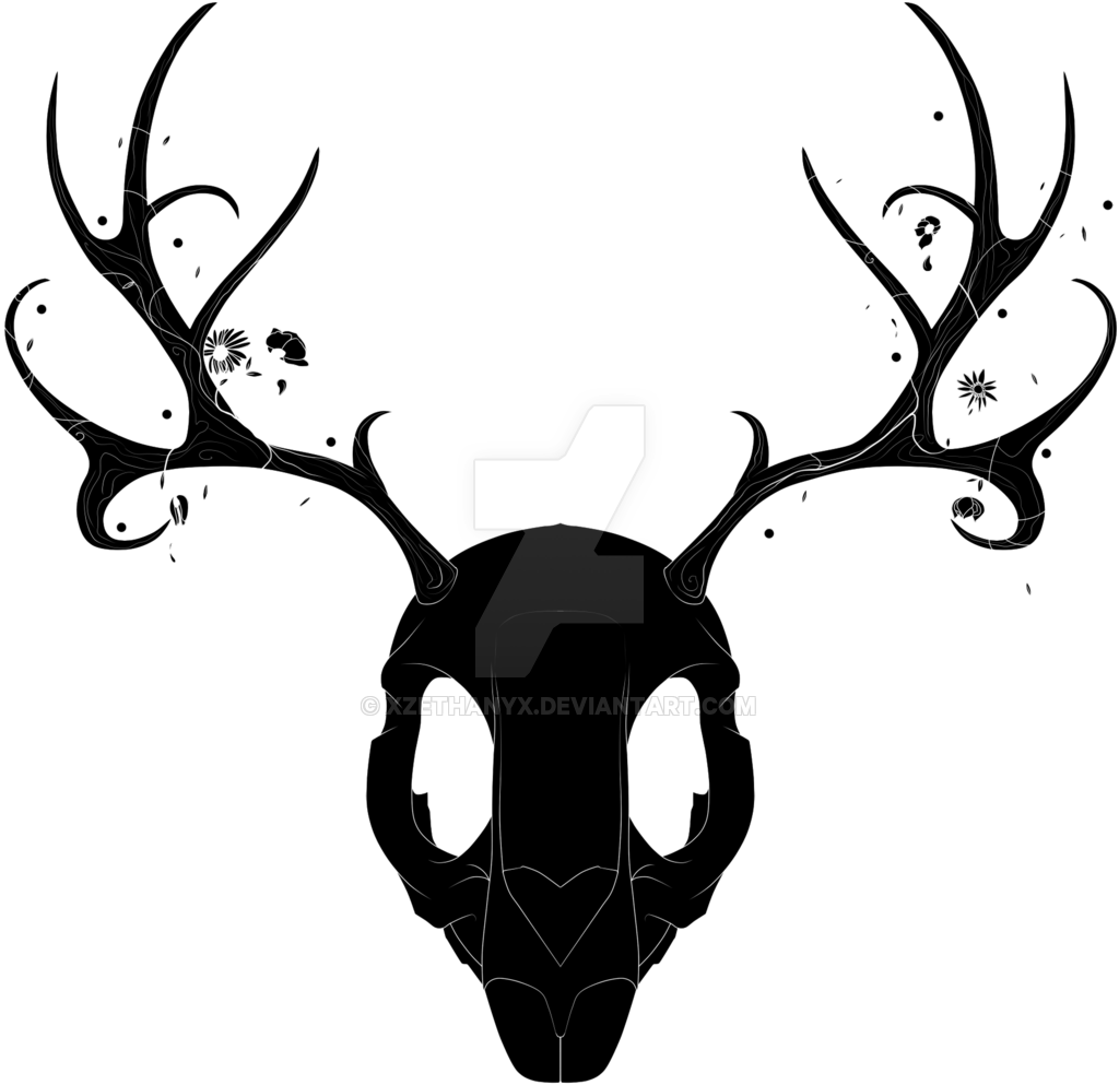 Black Jackalope Skull - Art (1024x993)