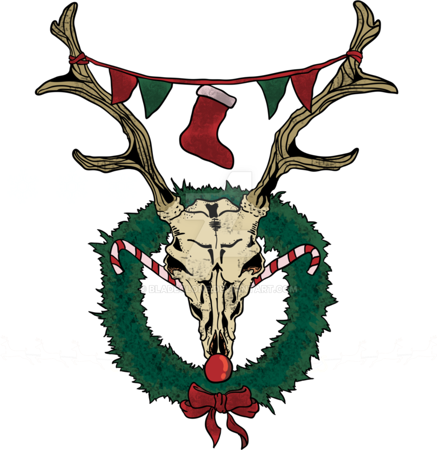 Reindeer Skull By Bladeclone - Reindeer (881x907)