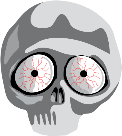 Skull Funky Clip Art Download - Skulls Note Cards (pk Of 20) (800x800)