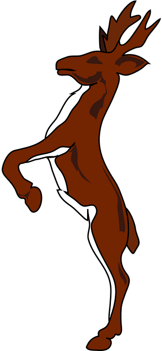 Stag Clipart Wild Animal - Coa Of Antigua And Barbuda Shower Curtain (800x1600)