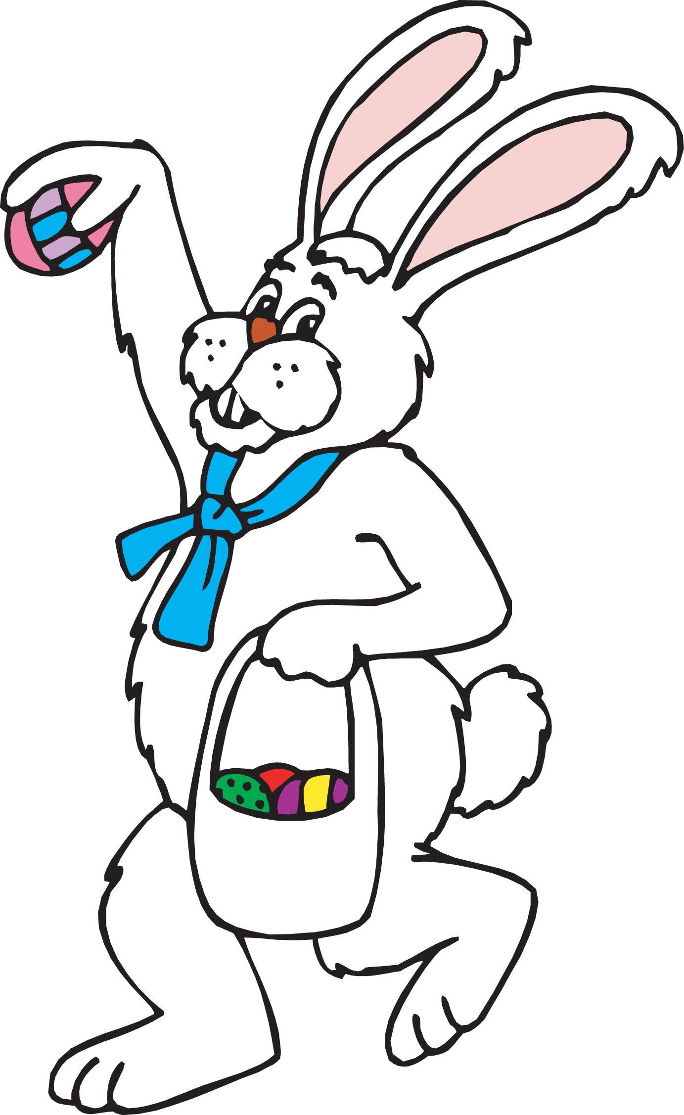 Killer Clipart - White Easter Bunny Clipart (1383x2254)