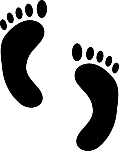 Footprints Rubber Stamp - Foot (473x600)