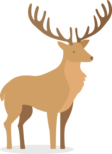 White-tailed Deer - Click Art Camping Animals (368x504)