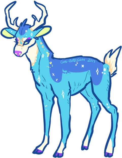 Some Miscellaneous Eye-strain Deer For No Reason - Art (500x629)