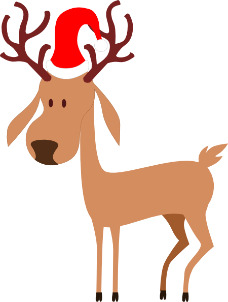 Reindeer Clip Art At Clker - Rudolph Reindeer Png (450x594)