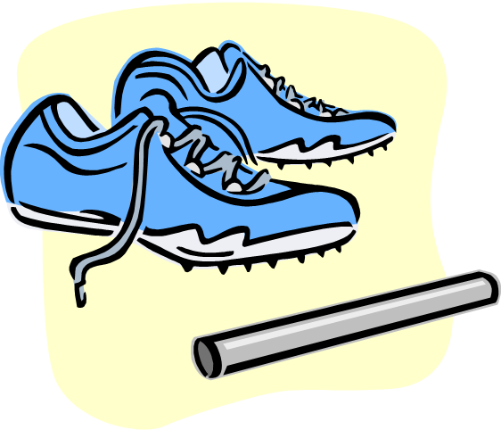 Girl ' S Track & Field Clipart - Track Practice Clipart (562x482)