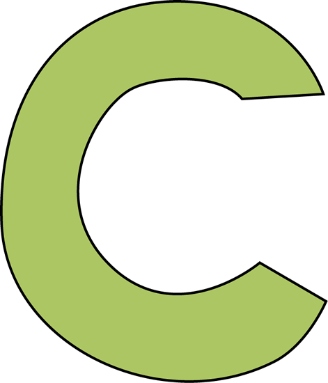 Green Letter C Clip Art Image Large Green Capital Letter - Fraternal Order Of Police (471x550)