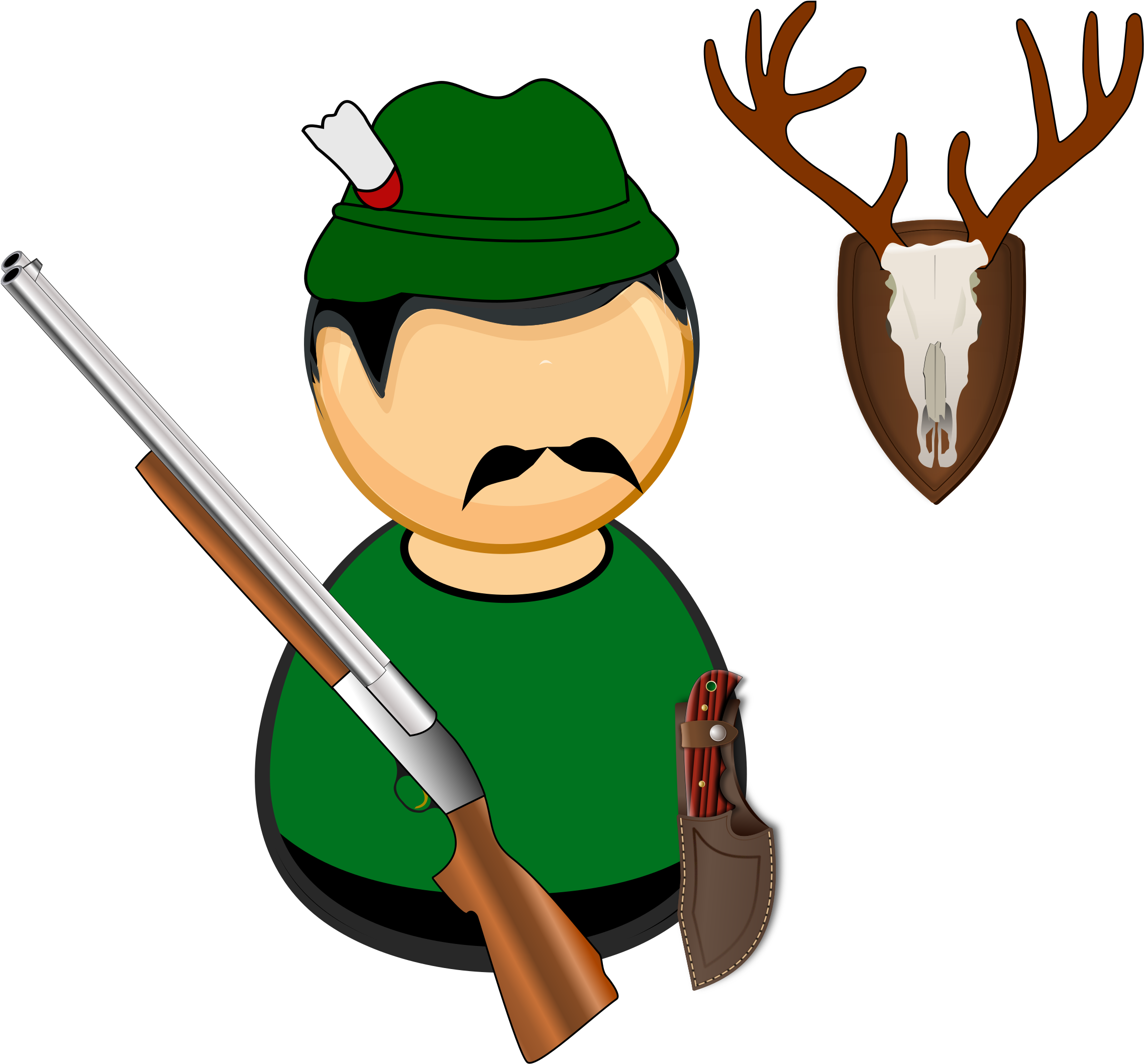 Big Image - Hunter Png Clipart (2400x2241)