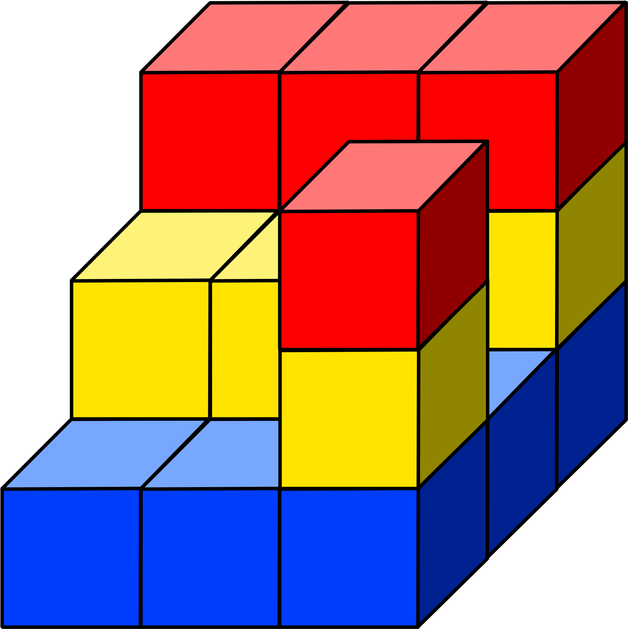 Clipart Cube Tower - Cubes Clipart (2397x2400)