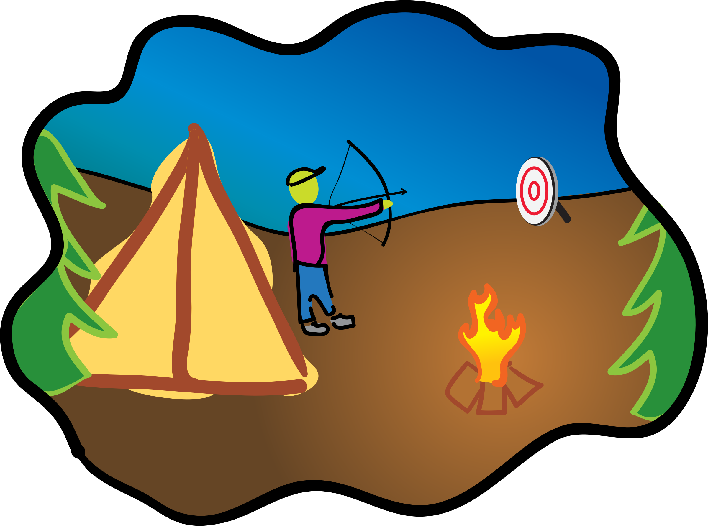 Camping Clip Art (2400x1784)