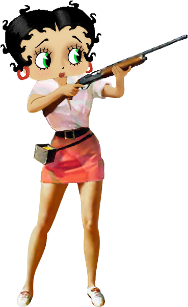 Duck Hunting Photo Bettyboopduck Hunting - Betty Boop With A Gun (400x620)