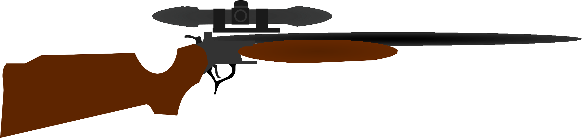 Snipers Clipart Hunter - Sniper Gun Clipart (3152x750)
