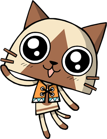 Happy Hunting - Monster Hunter Felyne Logo (342x444)