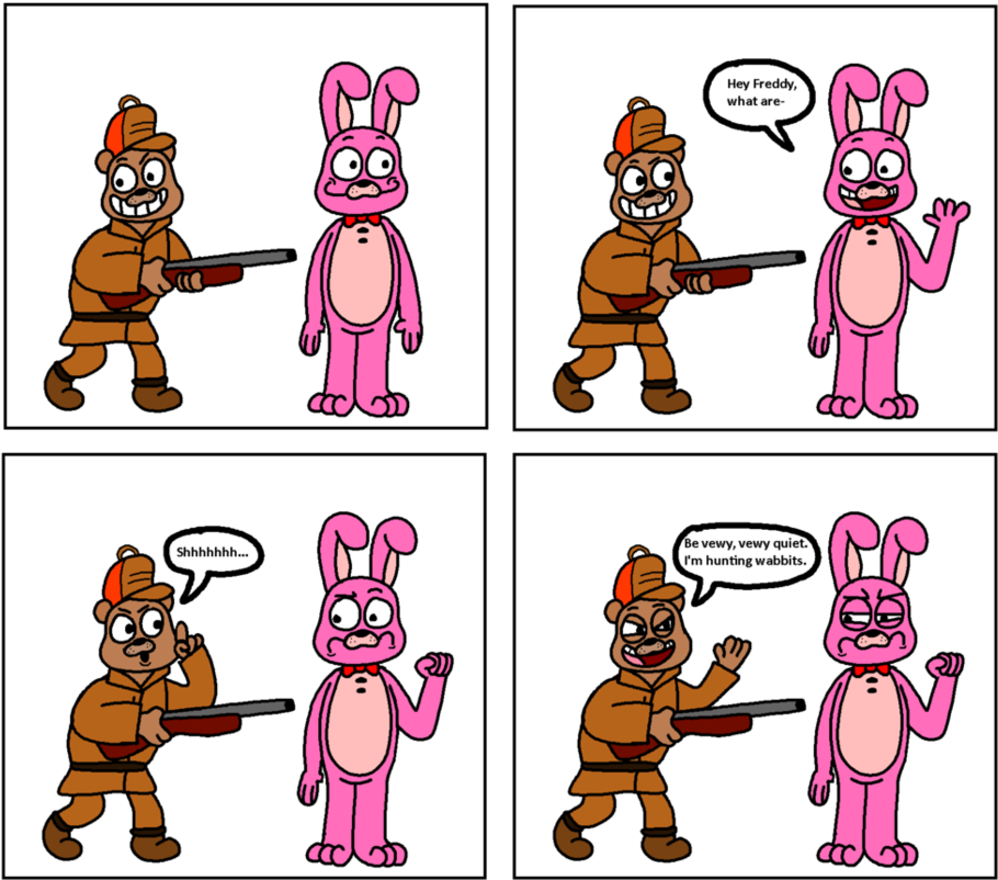 I'm Hunting Wabbits By Kriztian-draws - Hunting (954x837)