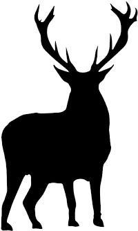 Duck Hunting - Male Deer Silhouette (500x350)