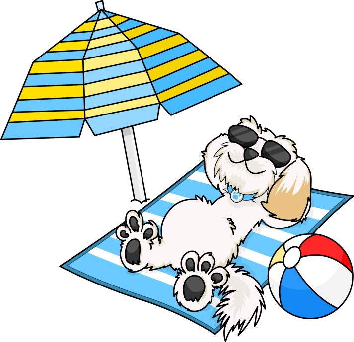 Image Result For Dogs At Beach Clipart - Dog At The Beach Cartoon (713x690)