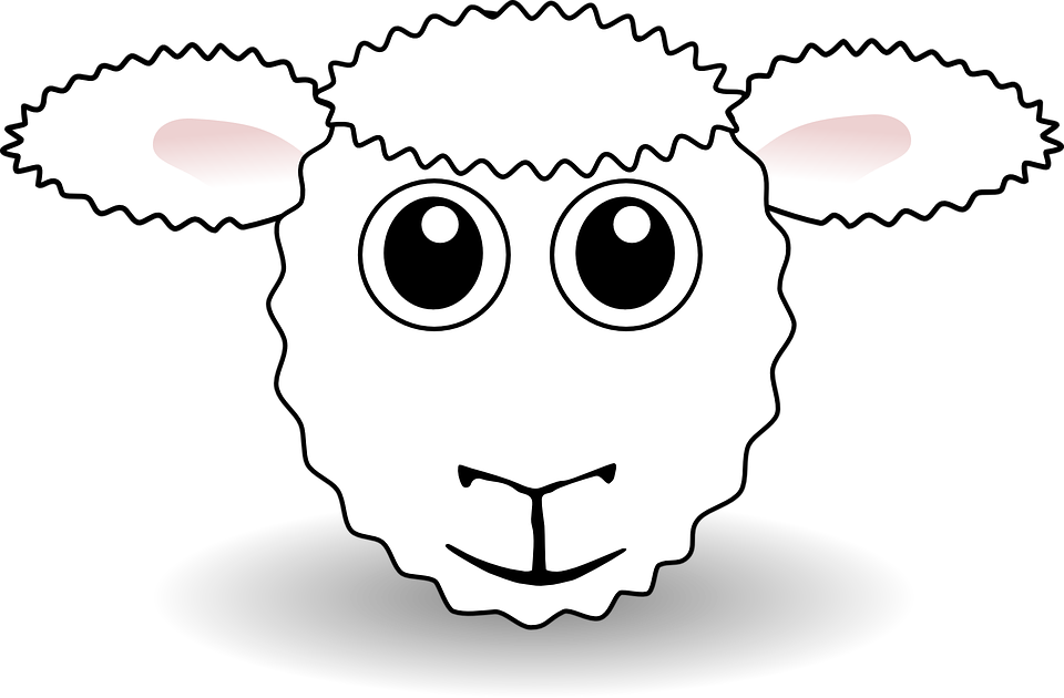 Download Sheep Clip Art ~ Free Clipart Of Cute Sheep - Mask Of A Sheep (960x630)