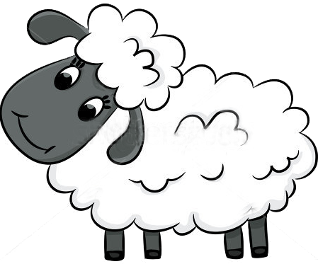 Transparent Background Sheep Clipart (449x373)
