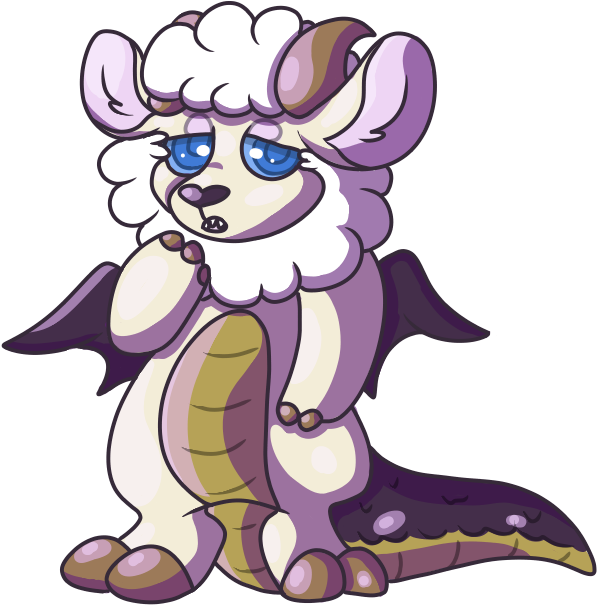 Sad Sheep Dragon By Arthallea - Art (626x642)