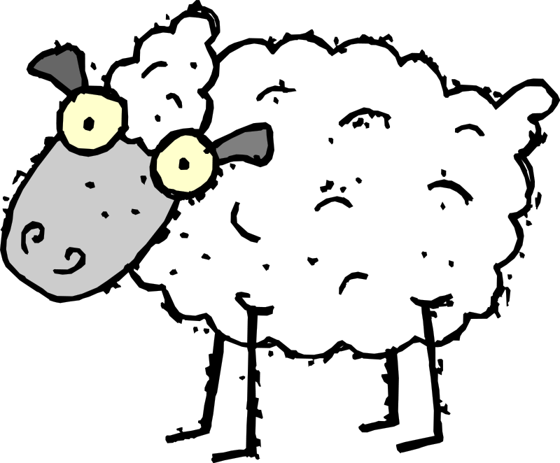 Free Vector Sheep - Cartoon Sheep Png (870x720)
