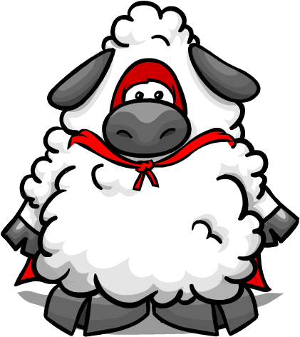 Super Sheep Cutout - Club Penguin Sheep (600x600)