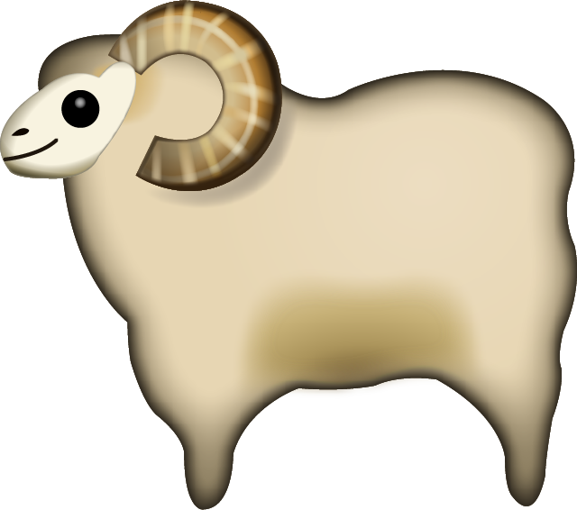 Sheep Emoji Png (640x566)