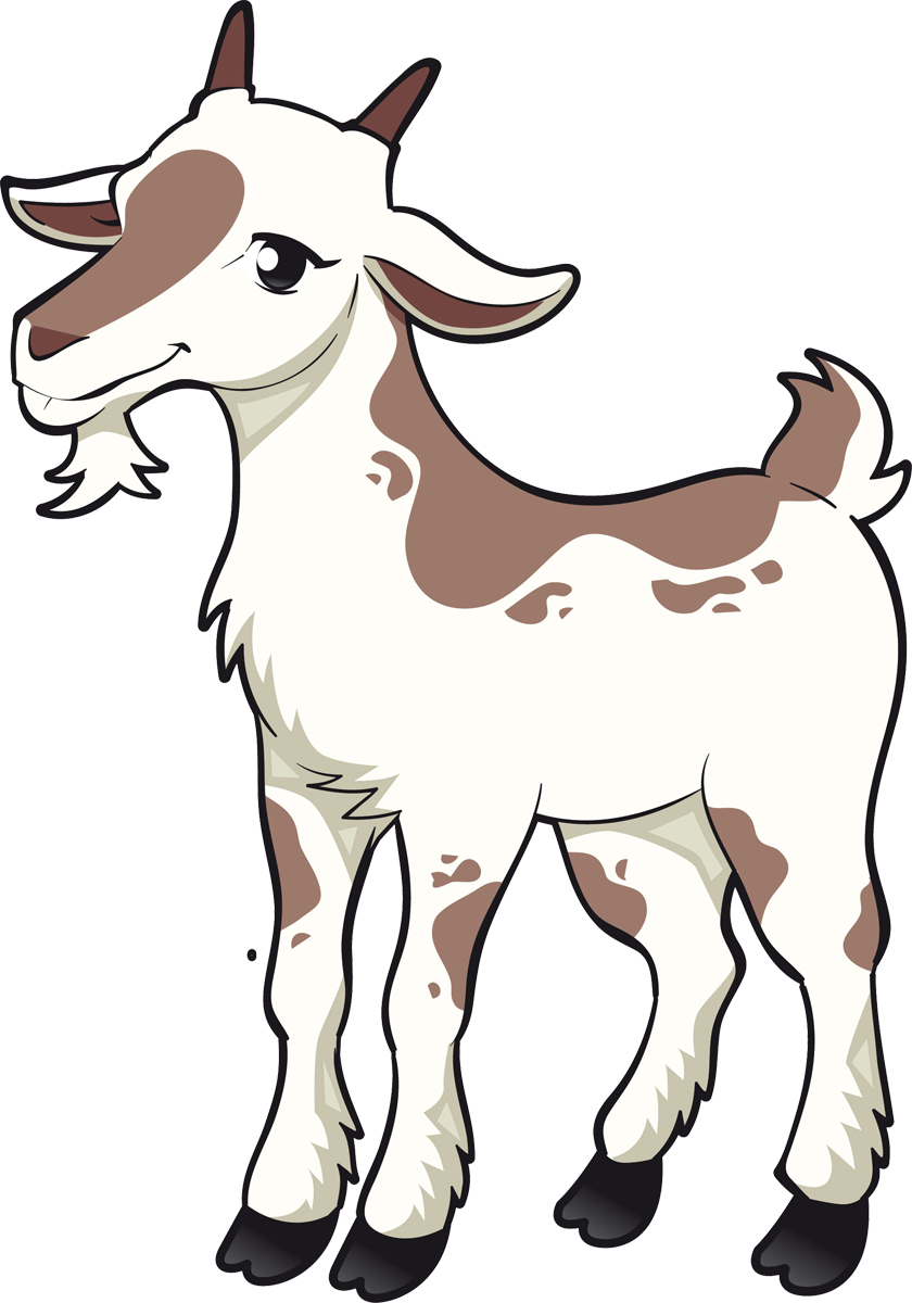 Boer Goat Sheep Cattle Three Billy Goats Gruff Clip - Three Billy Goats Gruff Clipart (840x1200)