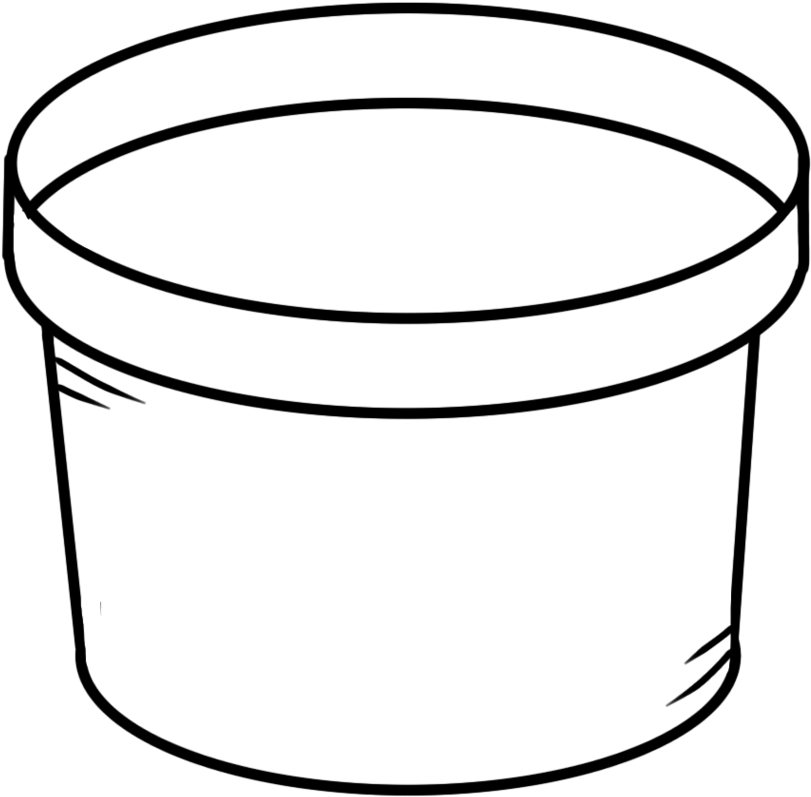 Black And White Clipart Pot Png (973x941)