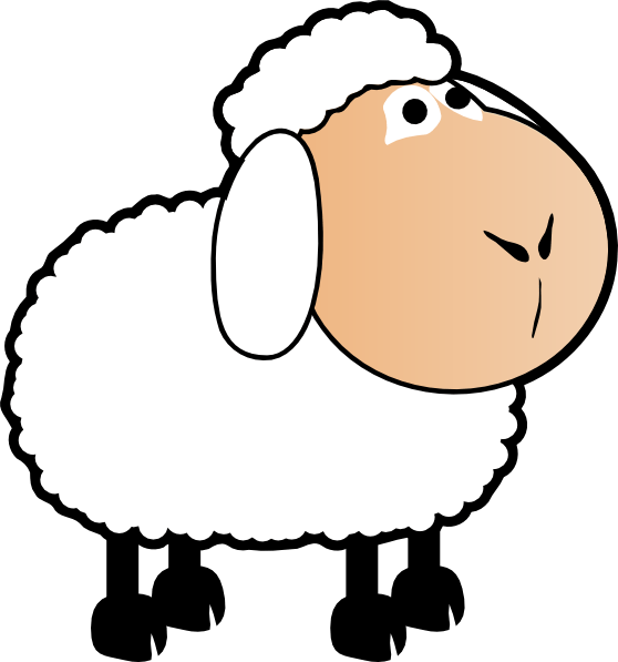 Shy Sheep Cliparts Many Interesting Cliparts - Schaap Funny (558x597)