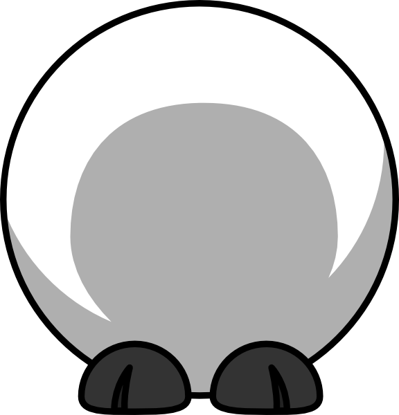 Sheep Body Clip Art - Cartoon Sheep Body (576x600)