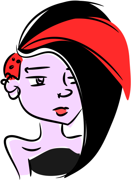 Punk Girl - Heidi With Blue Hair (566x800)