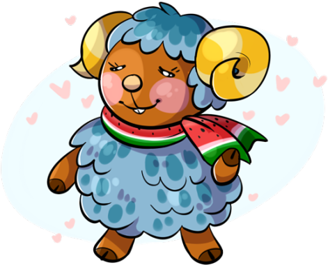 Sheep Cartoon Clipart - Acnl Wendy (500x437)