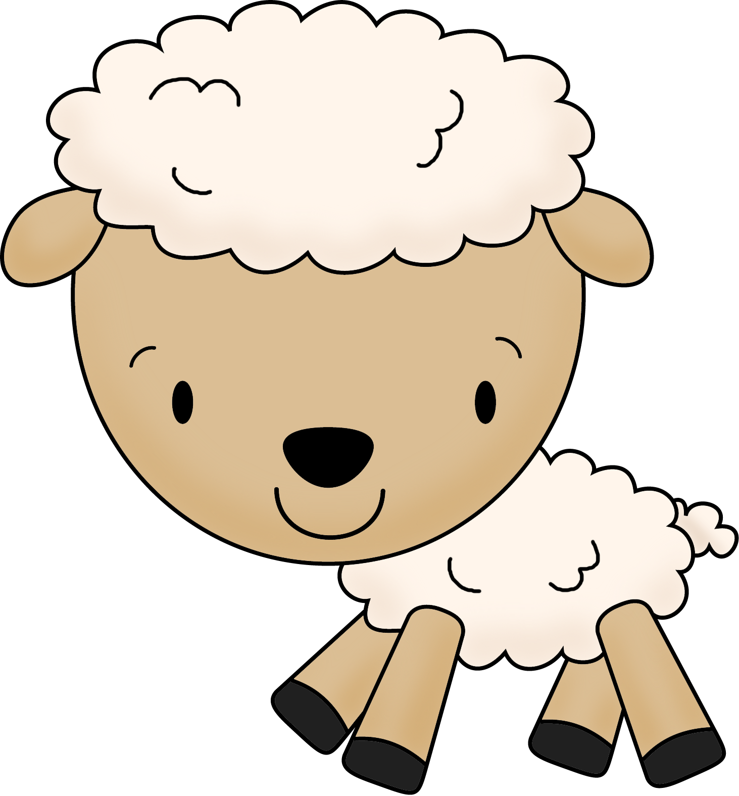 Lamb - Lamb Cartoon Transparent (1463x1575)
