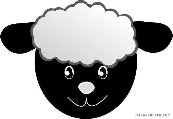 Sheep Head Animal Free Black White Clipart Images Clipartblack - Sheep Clip Art (600x411)