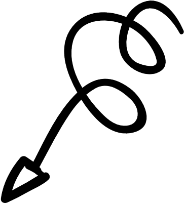 Left Down Arrow - Swirly Arrow Clip Art (400x400)