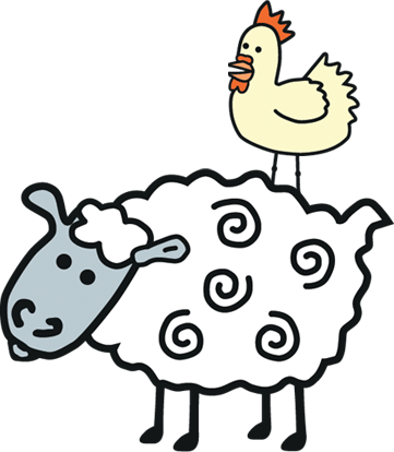 Pig Sheep - Sheep (361x414)