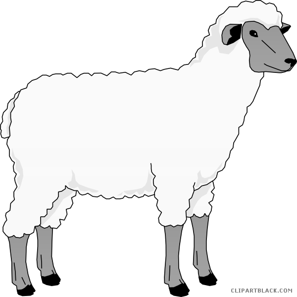 Sheep Animal Free Black White Clipart Images Clipartblack - Sheep Clip Art (600x599)