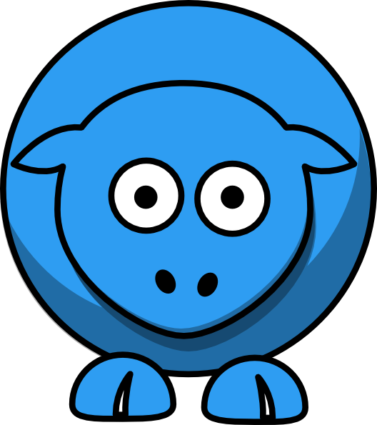 Sheep Cartoon Blue 2e9df2ff Clip Art - Clip Art (528x595)