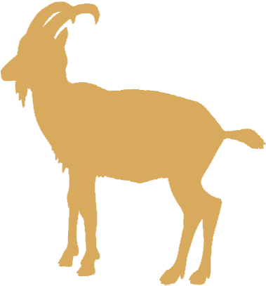 Tan Goat Logo - Goat Silhouette (412x432)