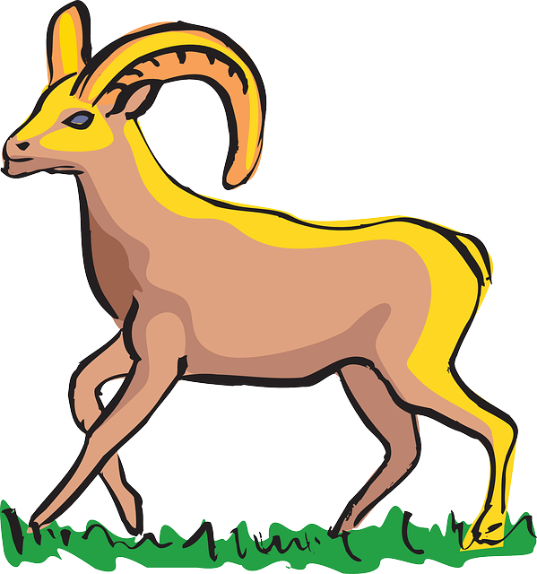 Sheep, Style, Art, Walking, Animal, Shine - Animasi Kambing Png (674x720)