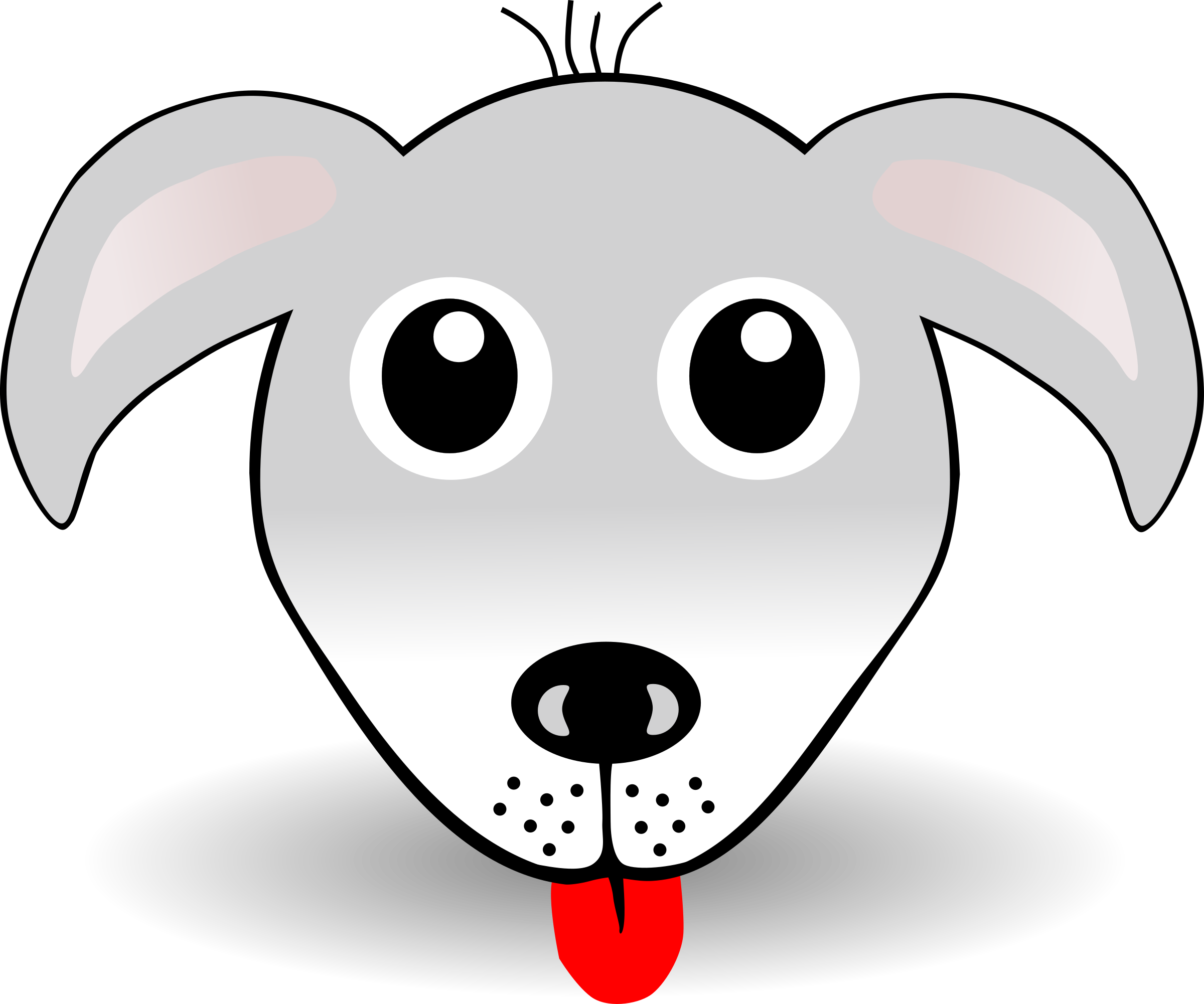 Free Vector Funny Dog Face Grey Cartoon - Dog Face Cartoon (2400x2002)